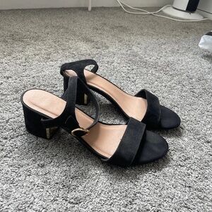 Elegant Black Women's Block Heel Sandals